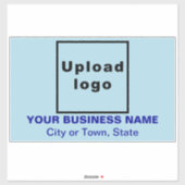 Business Light Blue Large Rectangle Vinyl Sticker (Blatt)