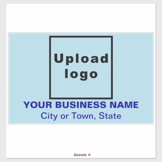 Business Light Blue Large Rectangle Vinyl Sticker (Blatt)