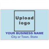 Business Light Blue Large Rectangle Vinyl Sticker (Vorderseite)