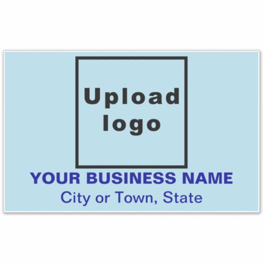Business Light Blue Large Rectangle Vinyl Sticker (Vorderseite)