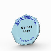 Business Light Blue Octagon Shape Foto Block (Links)