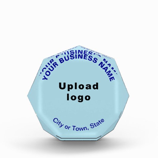 Business Light Blue Octagon Shape Foto Block (Vorderseite)