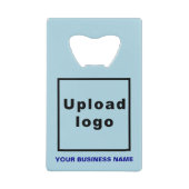 Business Light Blue Rectangle Flaschenöffner (Vorderseite)