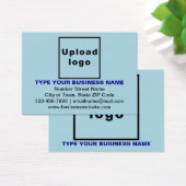 Business Light Blue Rectangle Visitenkarte (Schreibtisch)