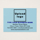 Business Light Blue Rectangle Visitenkarte (Vorderseite)