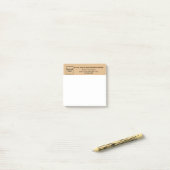 Business Light Brown Header Square Beitrag notiere Post-it Klebezettel (Auf Schreibtisch)