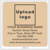 Business Light Brown Large Square Vinyl Sticker (Blatt)