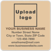 Business Light Brown Large Square Vinyl Sticker (Vorderseite)