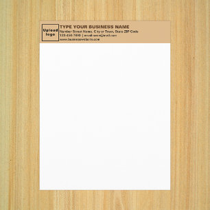 Business Light Brown Letterhead auf Papierblatt