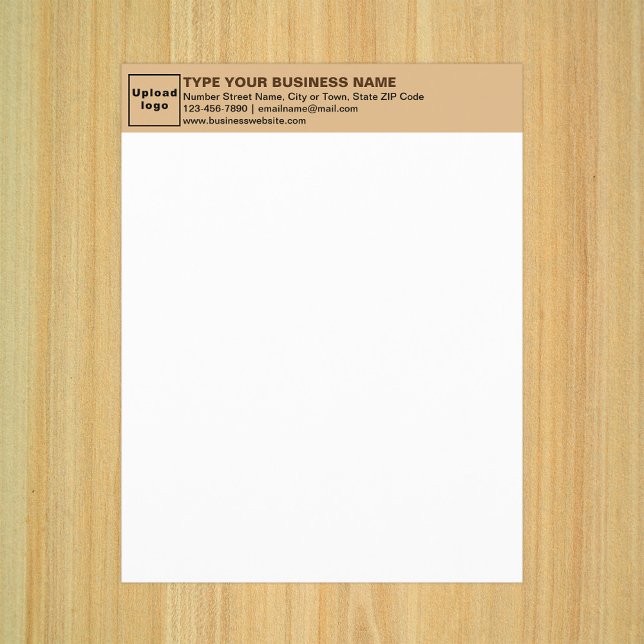 Business Light Brown Letterhead auf Papierblatt (Business light brown letterhead on paper sheet.)