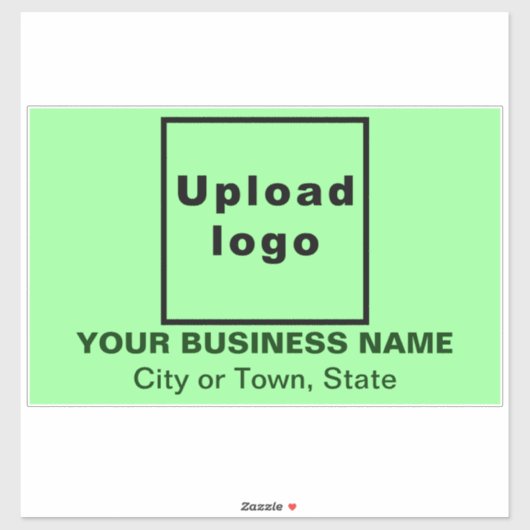 Business Light Green Large Rectangle Vinyl Sticker (Blatt)