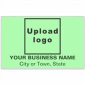 Business Light Green Large Rectangle Vinyl Sticker (Vorderseite)