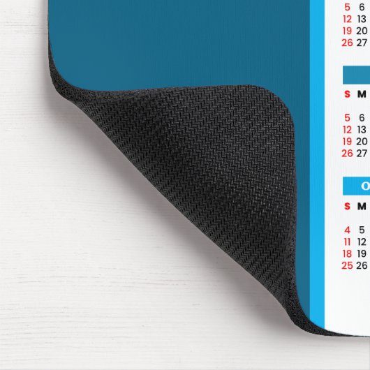 Business Logo 2026 Calendar Template Mousepad (Ecke)