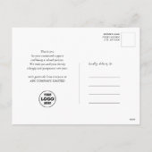 Business-Logo 2026 Kalender Moderner Gold-Glitzer Feiertagspostkarte (Rückseite)