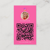 Business-Logo 7 Foto Raster Social Media QR-Code Visitenkarte (Rückseite)