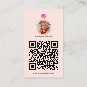 Business-Logo 7 Foto Raster Social Media QR-Code Visitenkarte (Rückseite)