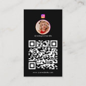 Business-Logo 7 Foto Raster Social Media QR-Code Visitenkarte (Rückseite)