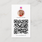 Business-Logo 7 Foto Raster Social Media QR-Code Visitenkarte (Rückseite)