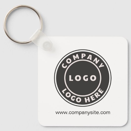 Business Logo and Company Website Employees Schlüsselanhänger (Vorderseite)