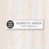 Business Logo and Employees Name Custom Türschild (Vorderseite )