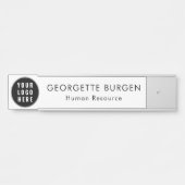 Business Logo and Employees Name Custom Türschild (Vorderseite )