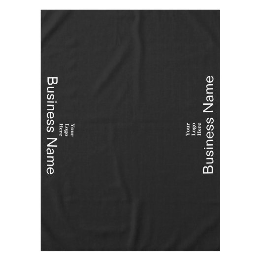 Business Logo and Name Black and White Template Tischdecke (Vorderseite)
