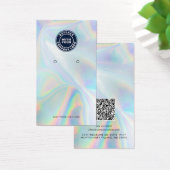 Business Logo and QR Code Earring Display Card (Schreibtisch)