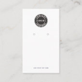 Business Logo and QR Code Earrings Display Card Treuekarte (Vorderseite)