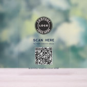 Business Logo and QR Code Scan Here Acrylschild (Neutral)