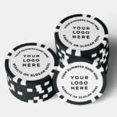 Business Logo and Text Simple Professional Pokerchips (Stapel)