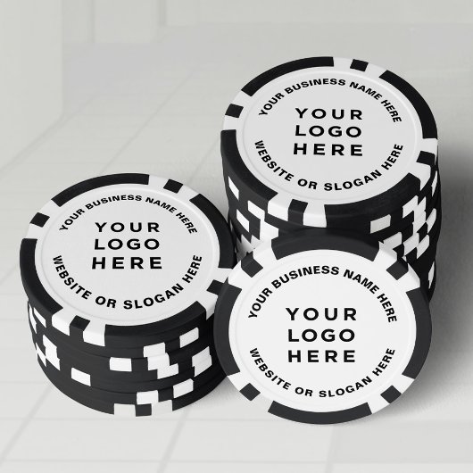 Business Logo and Text Simple Professional Pokerchips