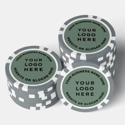 Business Logo and Text Simple Professional Pokerchips (Stapel)