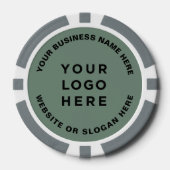 Business Logo and Text Simple Professional Pokerchips (Vorderseite)