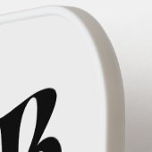 Business Logo and Text Simple White Pickleball Schläger (Linke Seite)