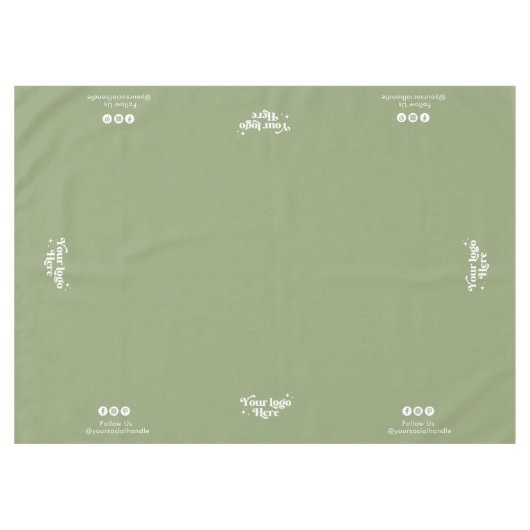 Business-Logo auf der Webseite der Social Media Tischdecke (Vorderseite (Horizontal))