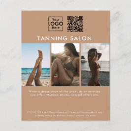 Business Logo Beauty Tanning Salon Fotos QR Code Flyer