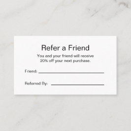 Business Logo Black and White Branded Empfehlungskarte