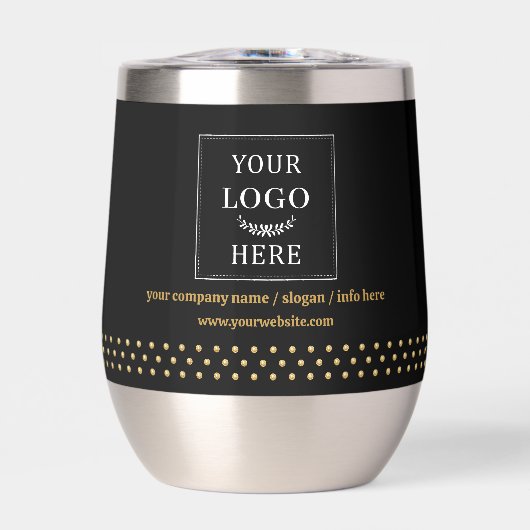 Business Logo Black Gold Dots Branded (Vorderseite)