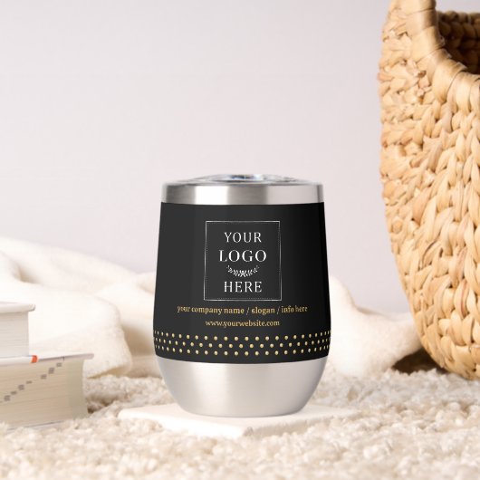 Business Logo Black Gold Dots Branded (Wohnzimmer (gedreht))