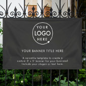 Business Logo | Black Modern Professional 5' Banner