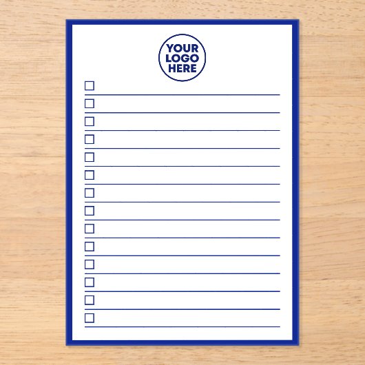 Business Logo Blue To Do List Dry Erase Board Acryleinladungen (Vorderseite)