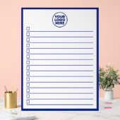 Business Logo Blue To Do List Dry Erase Board Acrylschild (Hochzeit)