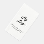 Business logo brand color slogan quote serviette (Ecke)