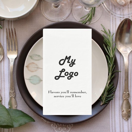 Business logo brand color slogan quote serviette