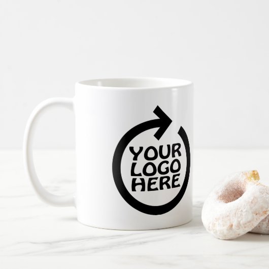 Business Logo Branded Personalized Kaffeetasse (Mit Donut)