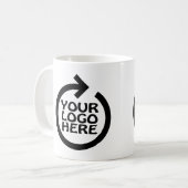Business Logo Branded Personalized Kaffeetasse (Vorderseite Links)