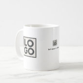 Business Logo Branding Custom Kaffeetasse (Vorderseite Links)