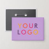 Business Logo Branding Purple Button (Vorderseite/Rückseite)