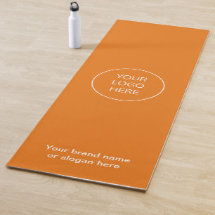 Business-Logo Bright Orange Yoga Mat Yogamatte