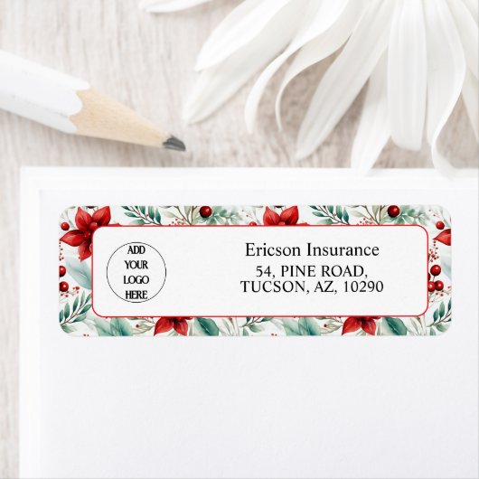Business Logo Christmas Greenery Return Address (Insitu)